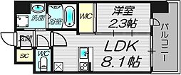 セレニテ十三ミラク 1LDKの間取図画像