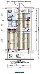 Osaka Metro長堀鶴見緑地線 京橋駅 徒歩9分の賃貸マンション 8階1LDKの間取り