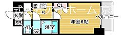 エスリード京橋グレイス 10階1Kの間取り