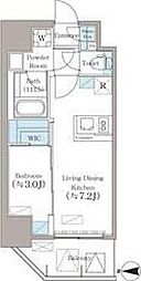 エスリードレジデンス ザ・グラン大阪ノア 2階1LDKの間取り