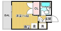 フォーラム都島内代駅前 ワンルームの間取図画像