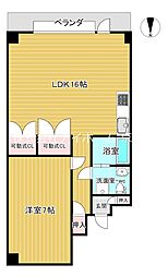 ノバ京橋 1LDKの間取図画像