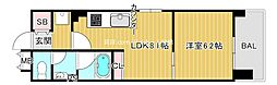 コンソラーレ東野田 1LDKの間取図画像