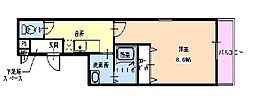 フジパレス鶴見5番館 1Kの間取図画像