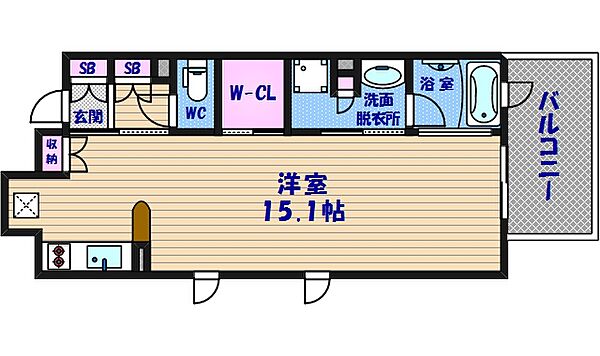 パークアクシス心斎橋 ｜大阪府大阪市中央区南船場2丁目(賃貸マンション1R・2階・40.03㎡)の写真 その2