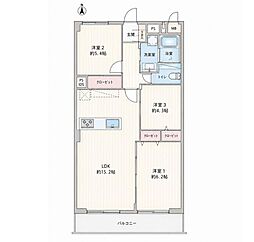 京王柴崎コーポラス 3LDKの間取図画像