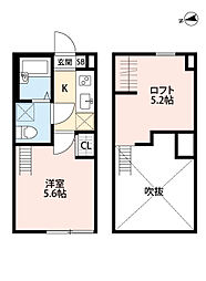 ベレッツァ 1Kの間取図画像