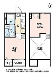 プレステージＳｅｎｄａｉ 1階1Kの間取り