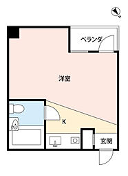 ロイヤル大今里 3階ワンルームの間取り