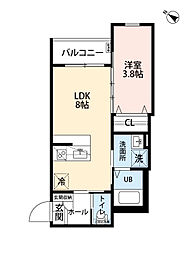 robot home 滝井(ロボットホーム タキイ) 1LDKの間取図画像