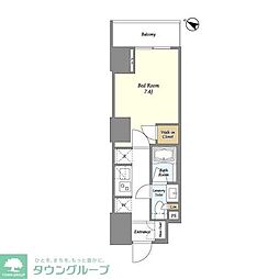 ドゥーエ横濱鶴見 3階1Kの間取り