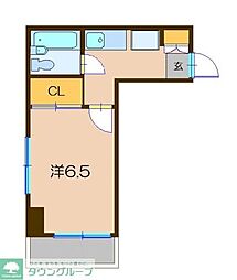 シノックスプラザ 7階1Kの間取り