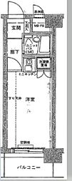 京急本線 京急鶴見駅 徒歩4分の賃貸マンション 3階ワンルームの間取り