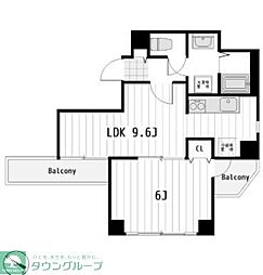 モンシャトー鶴見成和 206 2階1LDKの間取り