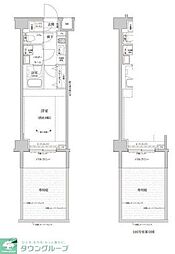 RELUXIA GRANDE 川崎 1Kの間取図画像