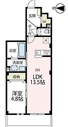 ル・セードル 1LDKの間取図画像