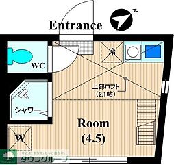 TM上平間 ワンルームの間取図画像