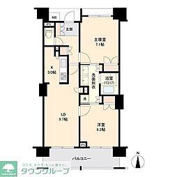 アールスタイルズ武蔵小杉ウエスト 2LDKの間取図画像