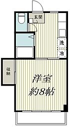 ベルグリーンハイツ 1DKの間取図画像