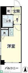 ニックアーバンスピリッツ川崎 ワンルームの間取図画像