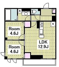 グレイス横濱 2LDKの間取図画像