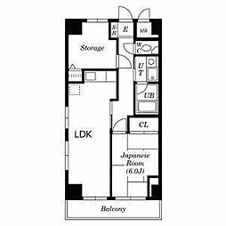 川崎スパマンション 1SLDKの間取図画像