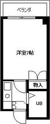 サンパレス 1Kの間取図画像