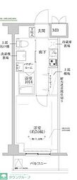 RELUXIA武蔵中原II 1Kの間取図画像