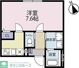 川崎市幸区古市場2丁目アパート 1Kの間取図画像