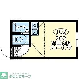 川崎エスパーニャ ワンルームの間取図画像