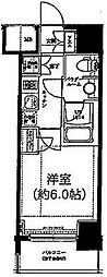 スパシエ川崎エセンザ 1Kの間取図画像