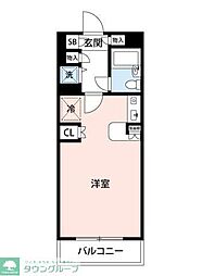 ワコーレ川崎 ワンルームの間取図画像