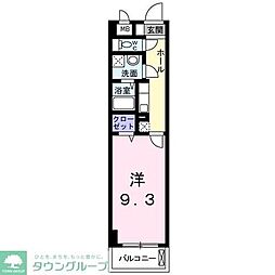 ラヴィアンローズ 1Kの間取図画像
