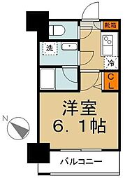 ガーラ・プレシャス川崎 1Kの間取図画像