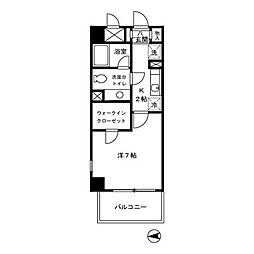 フィーノ武蔵小杉 1Kの間取図画像