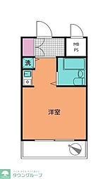 ホーユウコンフォルト新川崎 ワンルームの間取図画像