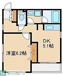 ヒラルソルデ仲地 1DKの間取図画像