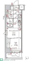 クレイシアIDZ川崎ザ・テラス 1DKの間取図画像