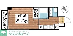 ロリエタワー川崎 1Kの間取図画像
