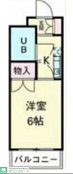 パールシティ川崎 1Kの間取図画像