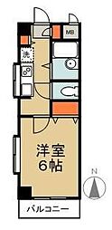 ディアコート青木 1Kの間取図画像