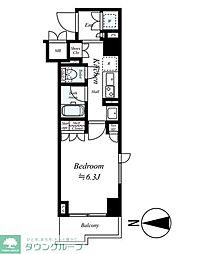 ルーブル川崎上平間弐番館 1Kの間取図画像