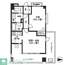 パークヒルズ武蔵小杉 1DKの間取図画像