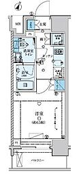 リヴシティ川崎 1Kの間取図画像