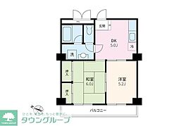 RAYHAUS横濱鶴見1 2DKの間取図画像