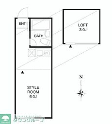 Y'sPlace東寺尾 ワンルームの間取図画像
