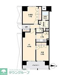 アールスタイルズ武蔵小杉イースト 2LDKの間取図画像