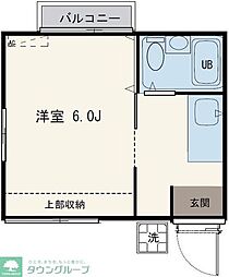 パレスモトスミ 1Kの間取図画像