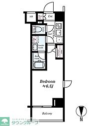 レア川崎西口壱番館 1Kの間取図画像