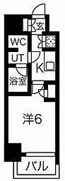 スパシエ川崎エセンザ 1Kの間取図画像